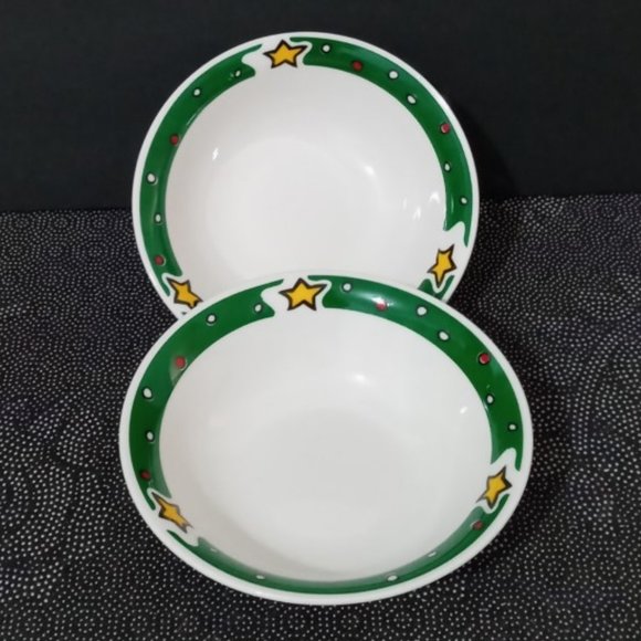 2 Gibson Designs Christmas Treasures SOUP BOWLS - Picture 1 of 6